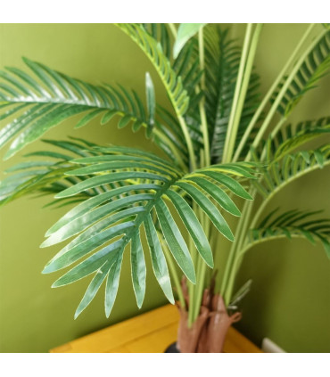 110cm Large Artificial Areca Palm Tree Potted in Black Pot