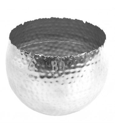 75cm Artificial Arboricola Gold Capella Plant Silver Metal Planter