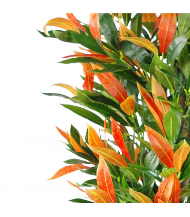 130cm Artificial Red & Green Ficus Tree