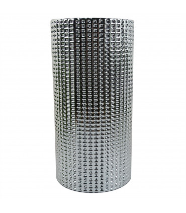30cm Silver Dot Glass Vase
