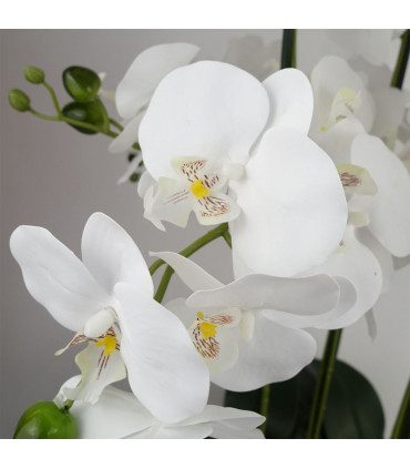 60cm Orchid Artificial White Black Ceramic Planter