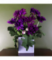 Artificial Potted Daisy Flowering Plant Purple