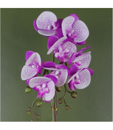 50cm Phalaenopsis Orchid Artificial Purple and White Gold Pot