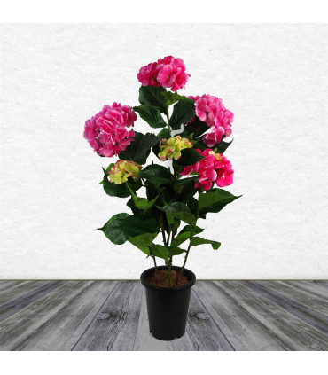 Artificial Hydrangea Flowering Plant Pink