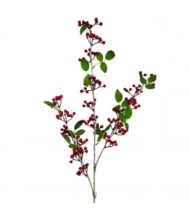 6 x 80cm Artificial Red Christmas Berry Spray