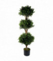 120cm Buxus Triple Ball Artificial Tree UV Resistant Outdoor Topiary