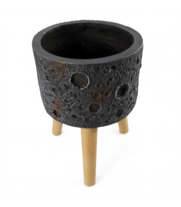 35cm x 24cm Large Lunar Black Planter