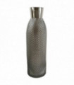 50cm Smoke Grey Diamond Tall Glass Vase