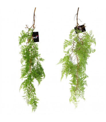 100cm Artificial Hanging Maidenhair Fern Plant Dark Green