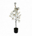 110cm Magnolia Artificial Tree White Potted