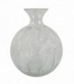 26cm Clear Fern Print Glass Bottle Vase