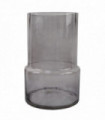 26cm Grey Smoke Glass Vase