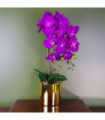 52cm Artificial Orchid Large Purple and Gold