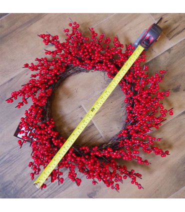 60cm (24") Extra Large Luxury Christmas Red Berry Wreath