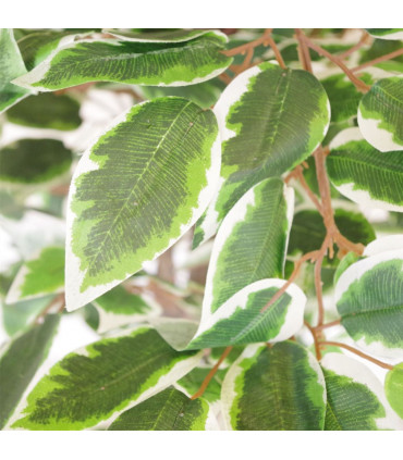 130cm LARGE Realistic White Edge Ficus Artificial Plant Tree