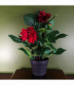 Artificial Dhalia Flowering Plant Red