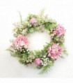 45cm Artificial Pink Floral Blossom Wreath