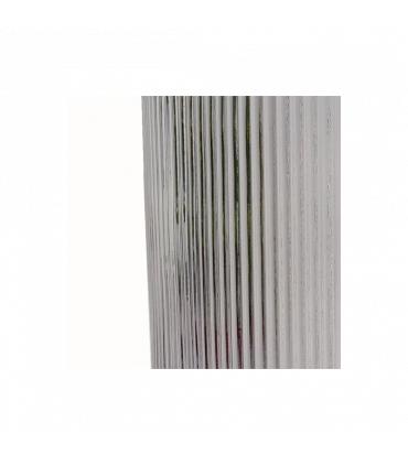 31cm Clear Ridged Glass Vase