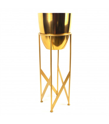 55cm Gold Planter with Matching Stand