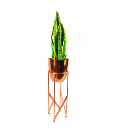 55cm Gold Planter with Matching Stand