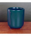 Dark Teal Blue Green Ceramic Planter with Feet Plant Pot