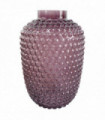 30cm Mulberry Purple Bubble Glass Vase