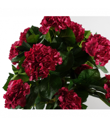 75cm Artificial Pink Bush Hydrangea Plant Potted