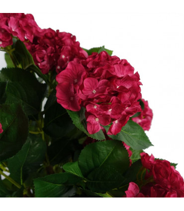 75cm Artificial Pink Bush Hydrangea Plant Potted