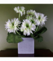 Artificial Potted Daisy Flowering Plant White