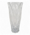 35cm Clear Chunky Ridged Glass Vase