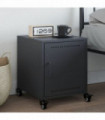 vidaXL Bedside Cabinet Anthracite 36x39x43.5 cm Steel