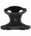 vidaXL Dog Harness with Lead & Collar Adjustable Black S