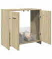 vidaXL Bathroom Sink Cabinet Sonoma Oak 60x33x60 cm Engineered Wood