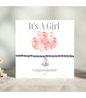 It's A Girl Bracelet - Balloon Gift Card