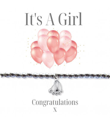 It's A Girl Bracelet - Balloon Gift Card