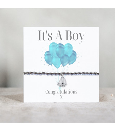 It's A Boy Bracelet - Balloon Gift Card