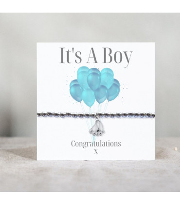 It's A Boy Bracelet - Balloon Gift Card
