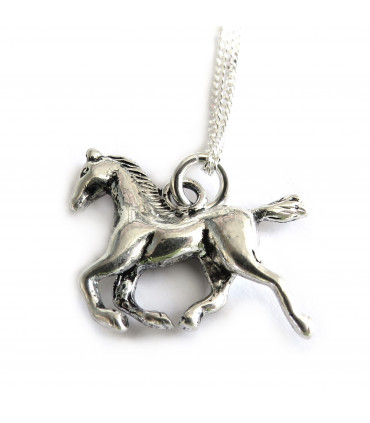 Horse Charm Silver Necklace