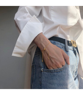 Gold Simple Slider Bracelet