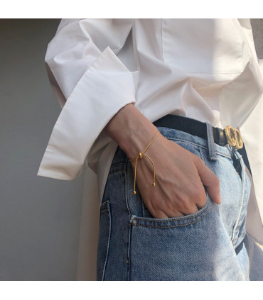 Gold Simple Slider Bracelet