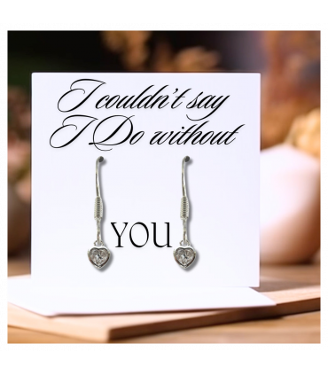 I Couldn't Say I Do Without You Heart Earrings & Card