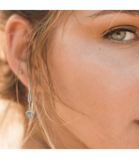 Cubic Zirconia Heart Drop Earrings