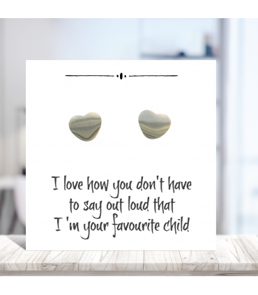 Heart on Funny Message Card for Mum