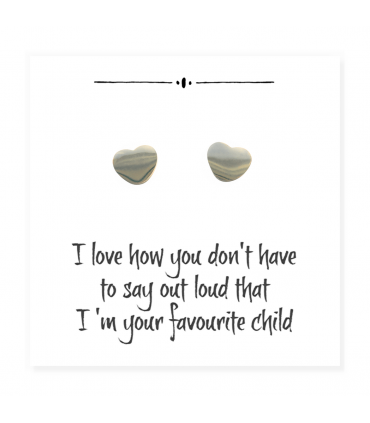 Heart on Funny Message Card for Mum