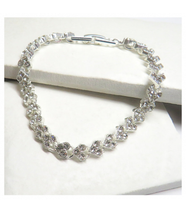 Diamante Heart Tennis Bracelet