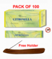 Citronella INCENSE STICKS Candles Outdoor Garden Anti Bug Fly Mosquito Insect [100 Sticks]