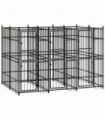 Outdoor Dog Kennel Steel 5.53 m²