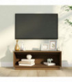 TV Cabinet Honey Brown 90x35x35 cm Solid Wood Pine