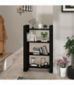 Book Cabinet/Room Divider Black 80x35x125 cm Solid Wood Pine