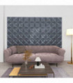 3D Wall Panels 12 pcs 50x50 cm Origami Grey 3 m²